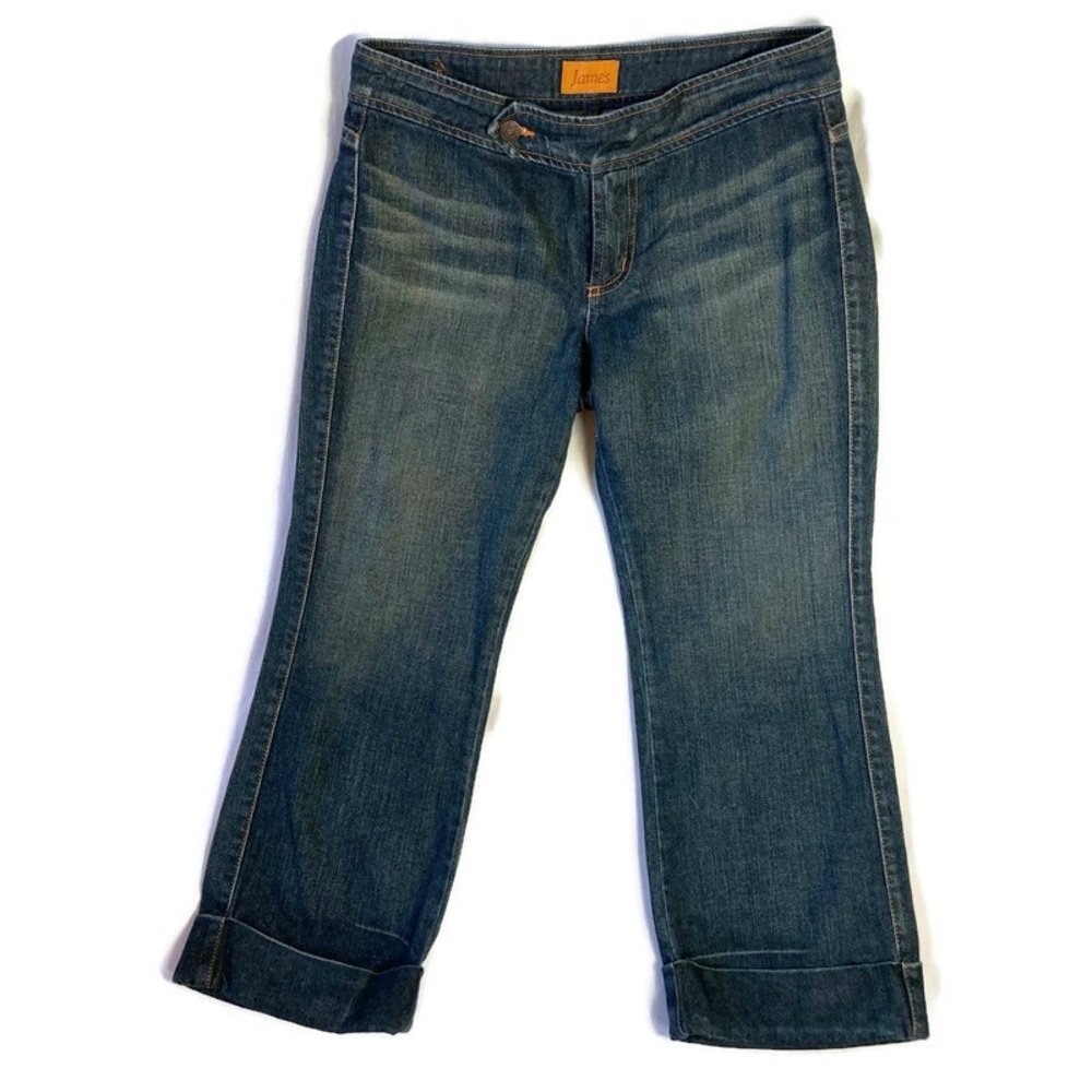 James Jeans Cropped cuffed wide Legs Size 28